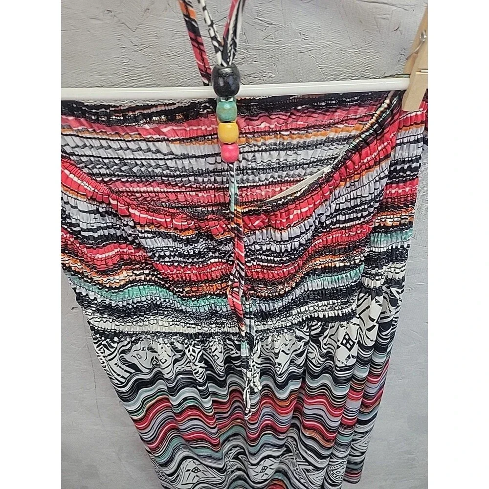 Lagaci‎ Womens Sundress Size M Abstract Strapless Summer Dress